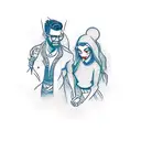 disney couple tattoo tattoo design idea