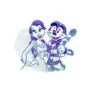 disney couple tattoo tattoo design idea