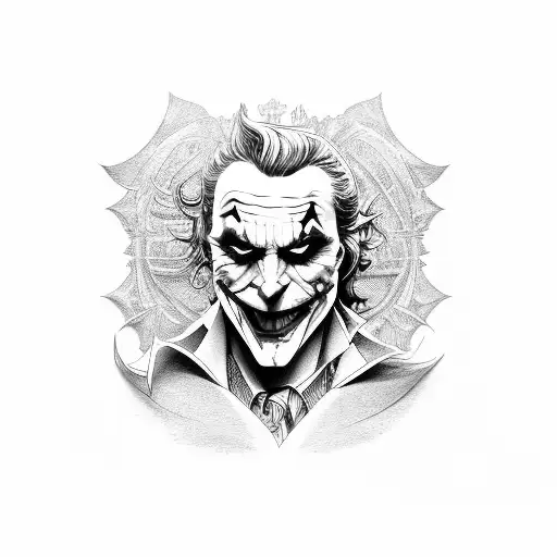 joker cart tattoo design idea