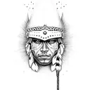 apache warrior fireworks tattoo design idea