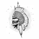 indian warrior tattoo design idea