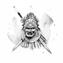 indian warrior tattoo design idea