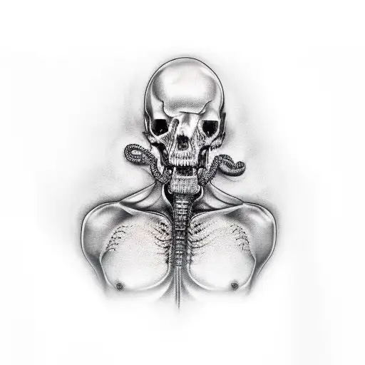 Skin tearing tattoo design idea