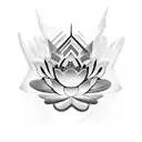 Lotus Flower, snake, eagle tattoo design idea