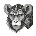 monkey bali tattoo design idea