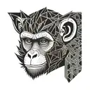 monkey bali tattoo design idea