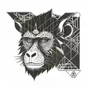 monkey bali tattoo design idea