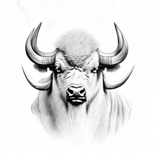 buffalo tattoo design idea