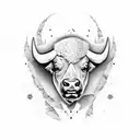 buffalo tattoo design idea