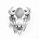 buffalo tattoo design idea