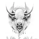 buffalo tattoo design idea