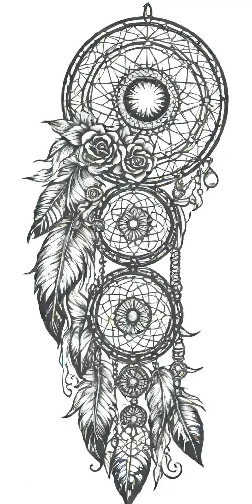  hourglass moon dream catcher. tattoo design idea