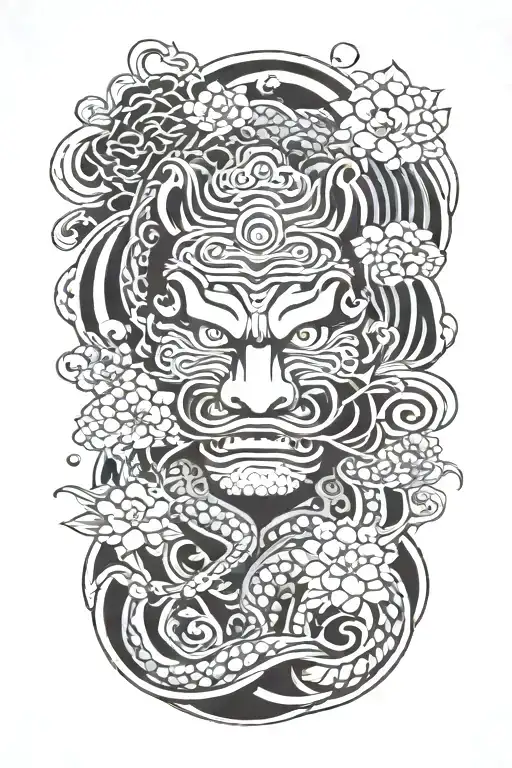 A japanese leg band tattoo tattoo design idea