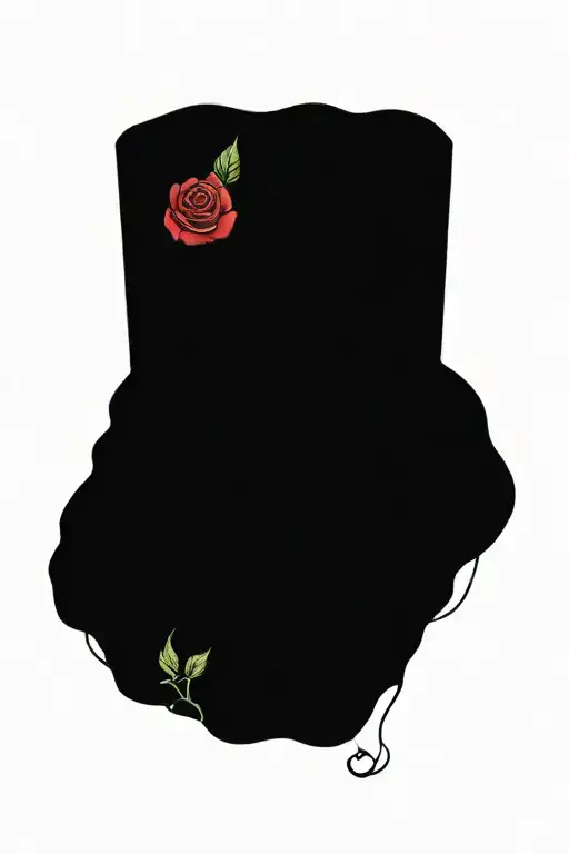 skull and roses tattoo design idea