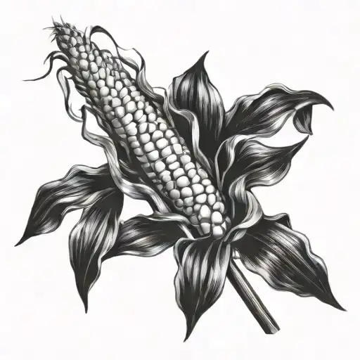 4k HDR beautiful photo of a corn stalk taken by a professional photographer tattoo design idea