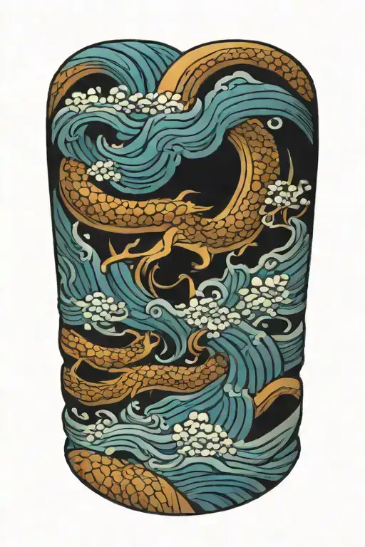 A japanese leg band tattoo tattoo design idea