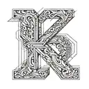 Letters C & B 3d Representation tattoo design idea