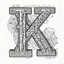 Letters C & B 3d Representation tattoo design idea