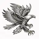 An eagle with spread wings tattoo design idea