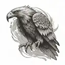 An eagle with spread wings tattoo design idea