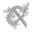 Letters C & B 3d Representation tattoo design idea