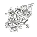 Letters C & B 3d Representation tattoo design idea