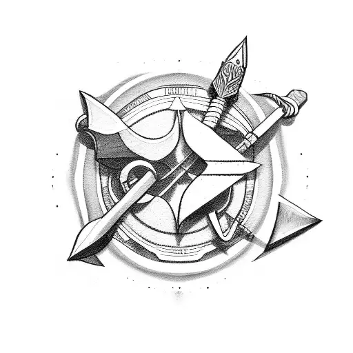 Bow & Arrow  tattoo design idea