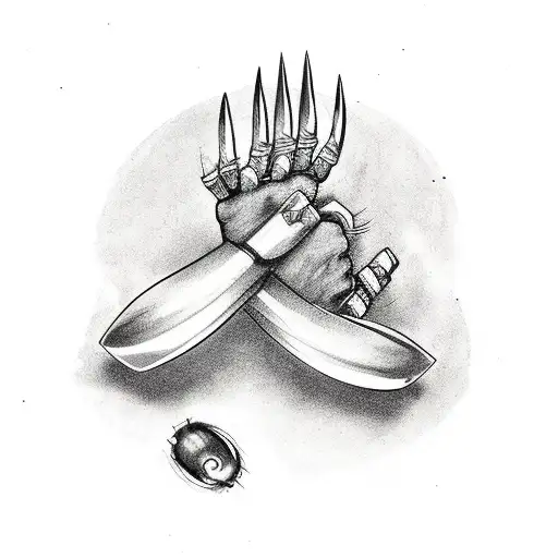 3 claws going down the forearm. Make them look like wolverine the x-man's claws tattoo design idea