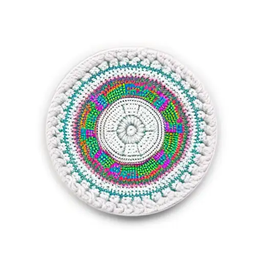 crocheting buttons tattoo design idea