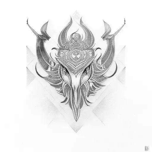 hornbill tattoo design idea