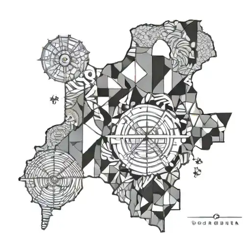 outline of map of Colombia with a superimposed Roman numeral 5 tattoo design idea