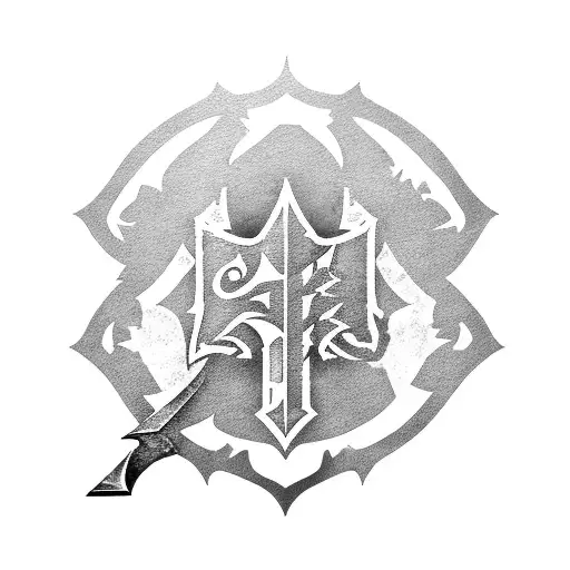 Final Fantasy 14 Paladin logo Stylised tattoo design idea