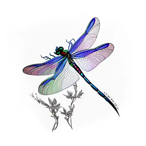 dragonfly from Alice in Wonderland tattoo design idea