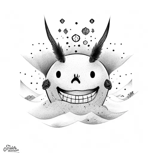 smile now cry later tattoo design idea