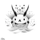 smile now cry later tattoo design idea