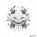 smile now cry later tattoo design idea