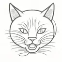 Smiley face Cat with Wolverine's Adamantium Claws as a tattoo. tattoo design idea