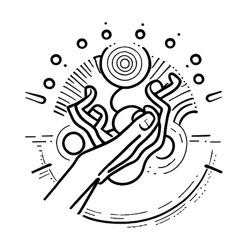 sunrise with two hands pinky promising tattoo design idea