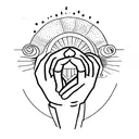 sunrise with two hands pinky promising tattoo design idea