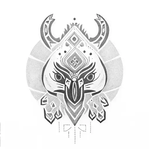 Haida-inspired crow, northwest coastal formline tattoo design idea
