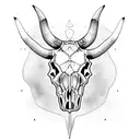 cow skull tattoo design idea