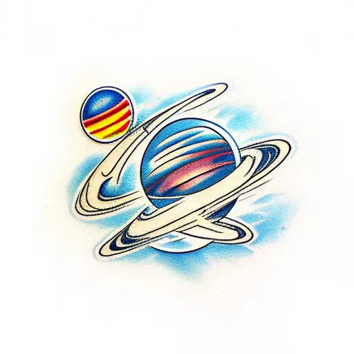 planets tattoo design idea