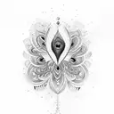 Peacock butterfly tattoo design idea