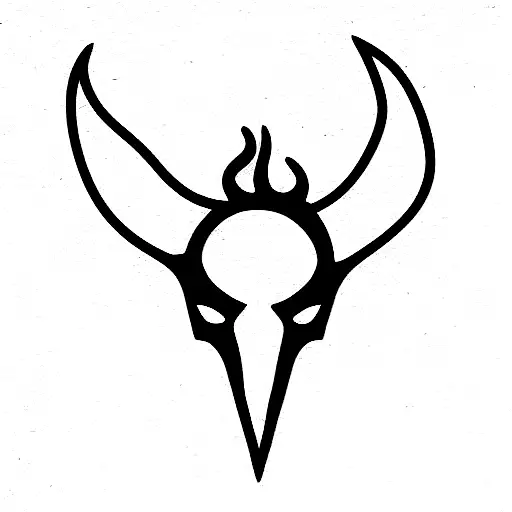 devil horns tattoo design idea