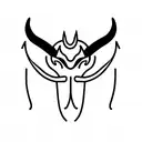 devil horns tattoo design idea
