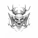 devil horns tattoo design idea