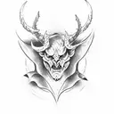 devil horns tattoo design idea