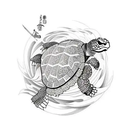 tortuga tattoo design idea