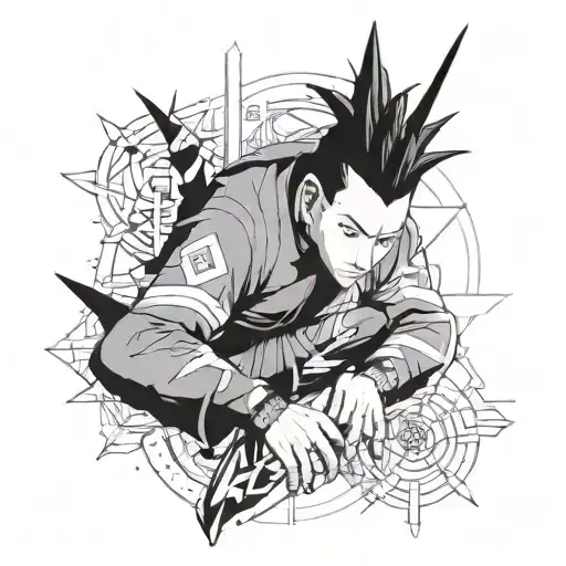 Shikamaru Nara strategizing tattoo design idea