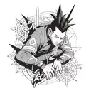 Shikamaru Nara strategizing tattoo design idea